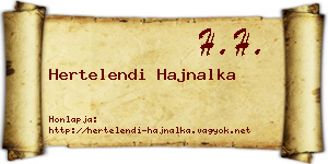 Hertelendi Hajnalka névjegykártya