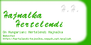 hajnalka hertelendi business card